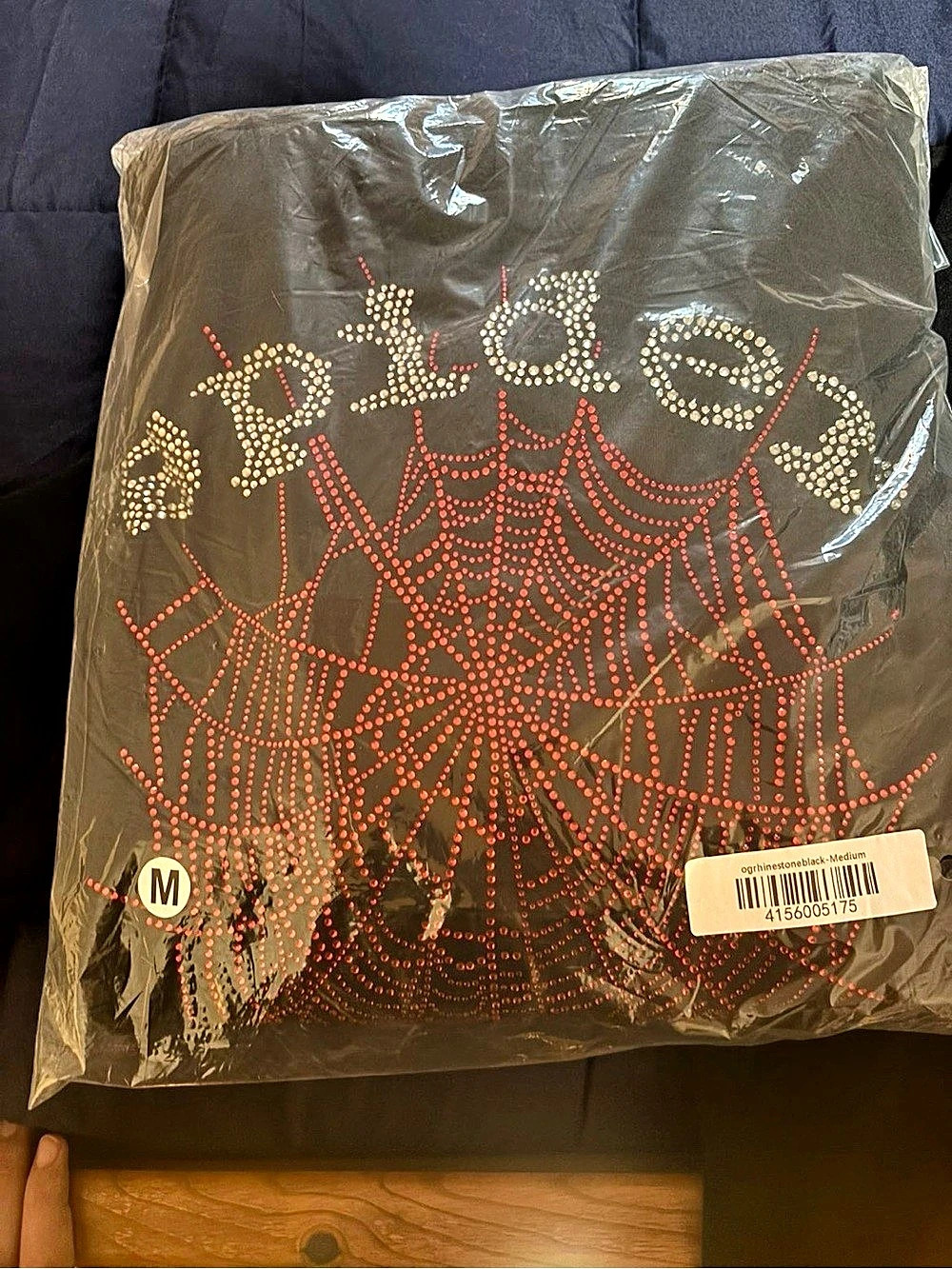 Spellbound Graphic Hoodie in Black & Red Size Medium NWT